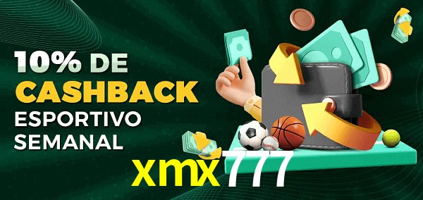 10% de bônus de cashback na xmx777